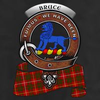 Bruce Scottish Clan Badge & Tartan 7 Panel Mesh Trucker Snapback Hat