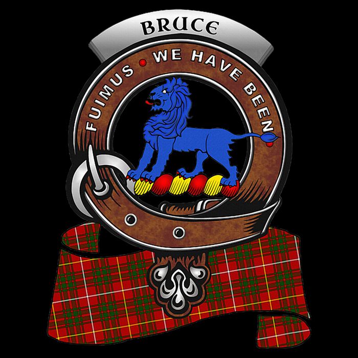 Bruce Scottish Clan Badge & Tartan Cooling Performance Crew T-Shirt