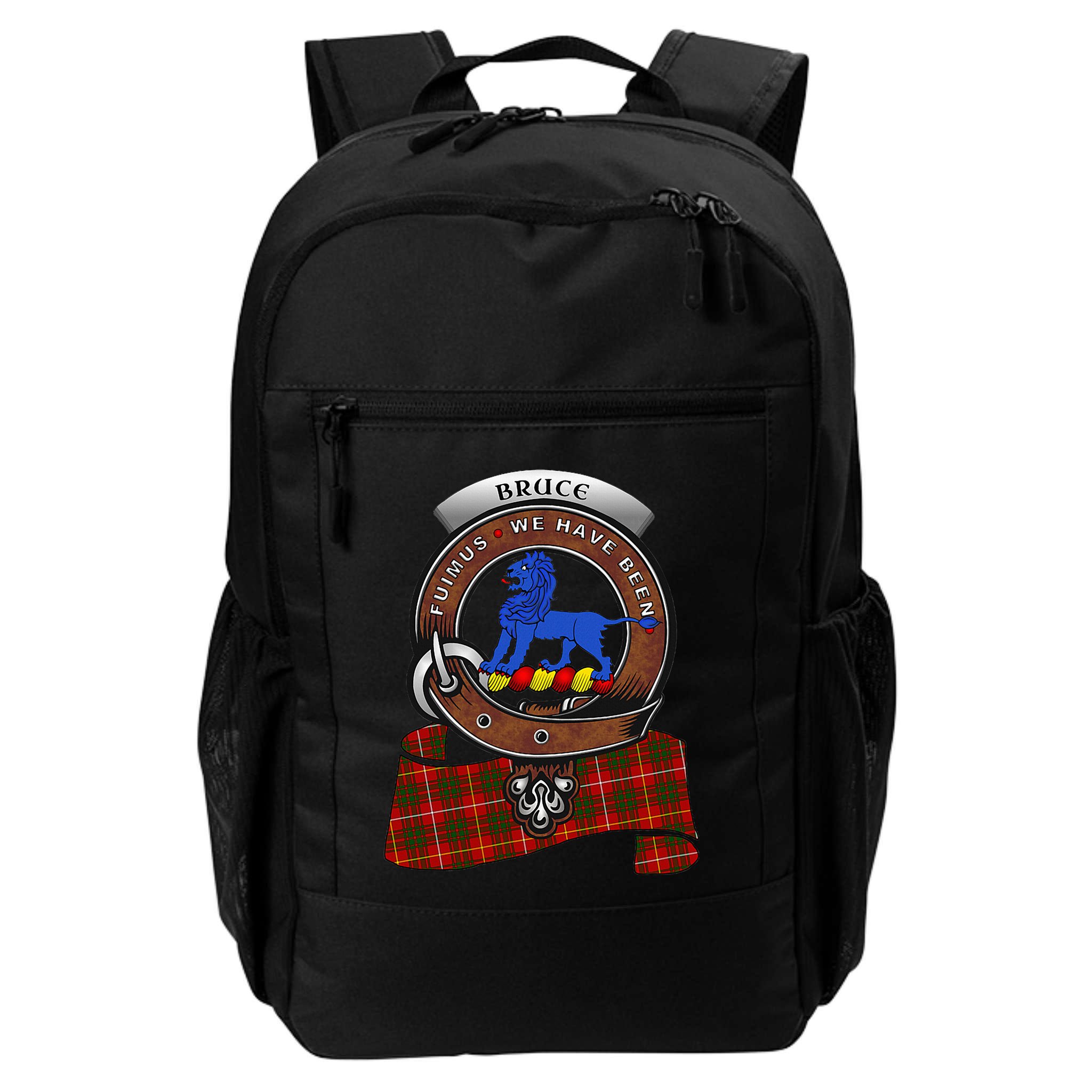 Bruce Scottish Clan Badge & Tartan Backpack