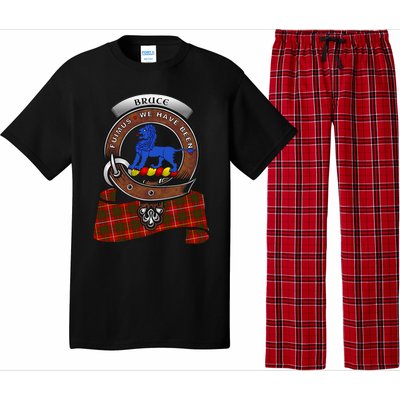 Bruce Scottish Clan Badge & Tartan Pajama Set