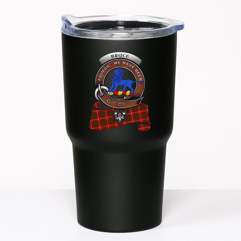 Bruce Scottish Clan Badge & Tartan Tumbler