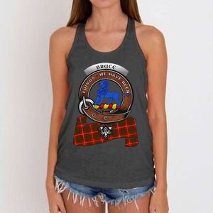 Bruce Scottish Clan Badge & Tartan Women's Knotted Racerback Tank