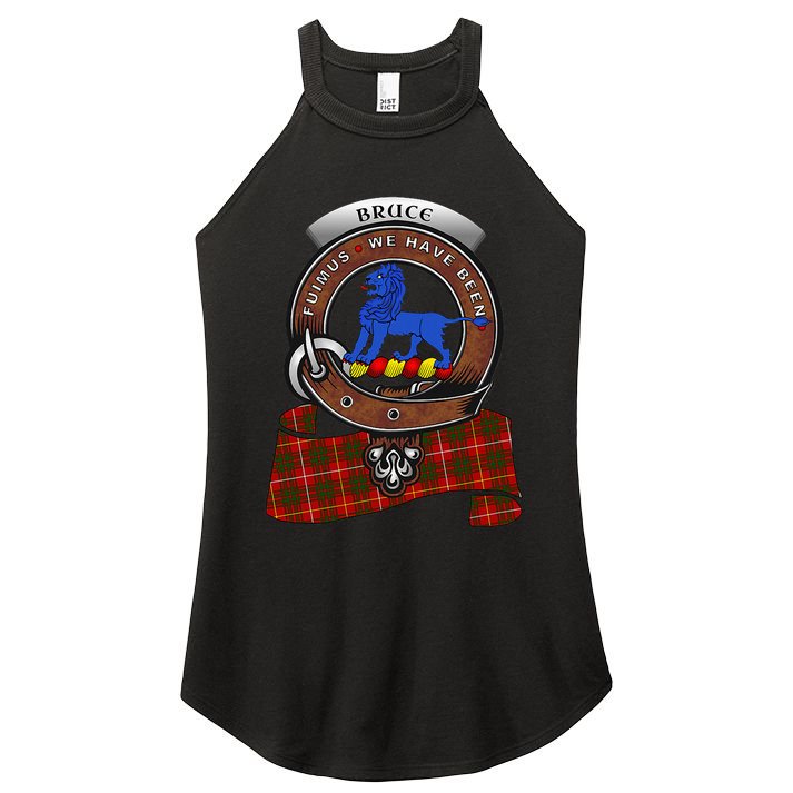 Bruce Scottish Clan Badge & Tartan Women's Perfect Tri Rocker Tank