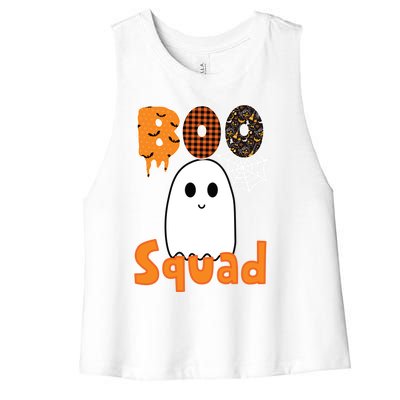 Boo Squad Cute Halloween Cool Gift Women's Racerback Cropped Tank