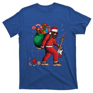 Bigfoot Santa Christmas Rock And Roll Guitar Funny Sasquatch Great Gift T-Shirt