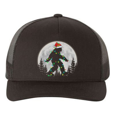 Bigfoot Santa Christmas Tree Lights Funny Xmas Sasquatch Yupoong Adult 5-Panel Trucker Hat