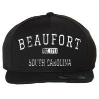 Beaufort South Carolina SC Vintage Wool Snapback Cap