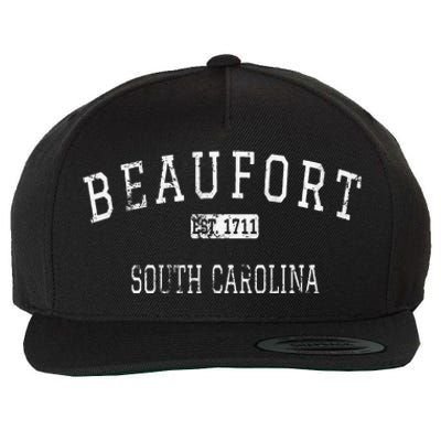 Beaufort South Carolina SC Vintage Wool Snapback Cap