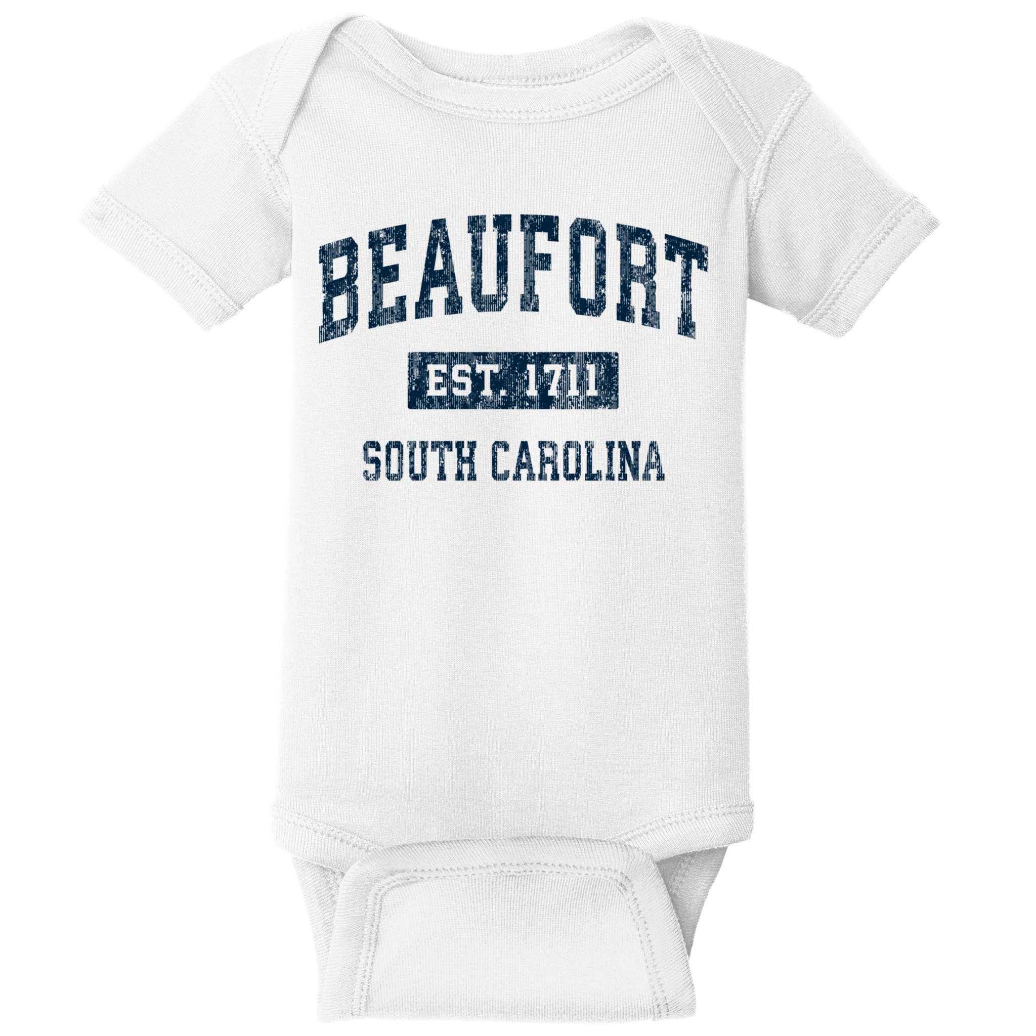 Beaufort South Carolina Sc Vintage Sports Baby Bodysuit