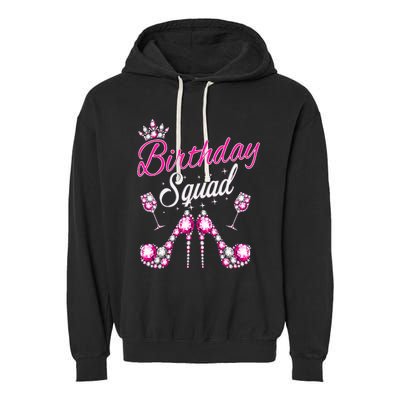 Birthday Squad Crown Elegant Design Diva Squad Women Garment-Dyed Fleece Hoodie