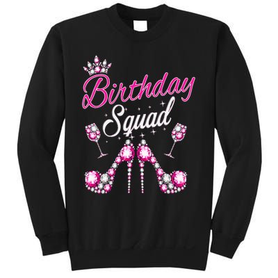 Birthday Squad Crown Elegant Design Diva Squad Women Sweatshirt