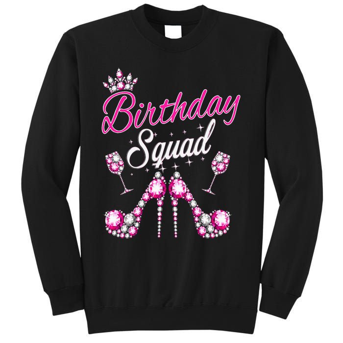 Birthday Squad Crown Elegant Design Diva Squad Women Sweatshirt