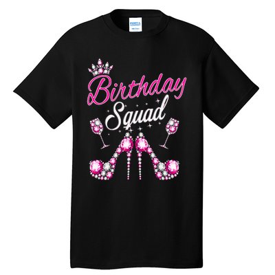 Birthday Squad Crown Elegant Design Diva Squad Women Tall T-Shirt