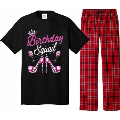 Birthday Squad Crown Elegant Design Diva Squad Women Pajama Set