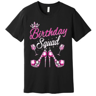 Birthday Squad Crown Elegant Design Diva Squad Women Premium T-Shirt