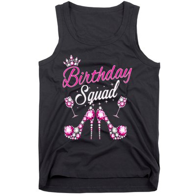 Birthday Squad Crown Elegant Design Diva Squad Women Tank Top