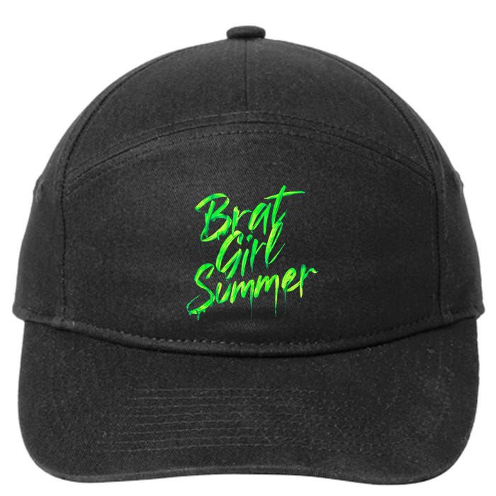 Brat Summer Cute Retro Summer 7-Panel Snapback Hat