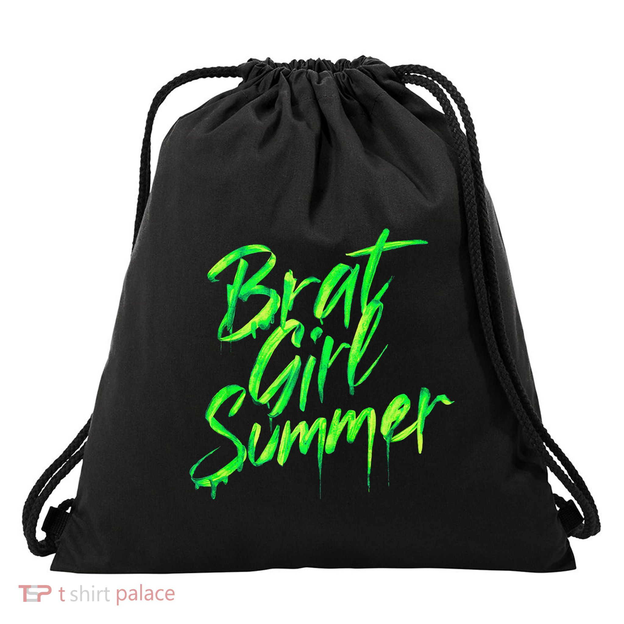 Brat Summer Cute Retro Summer Drawstring Bag