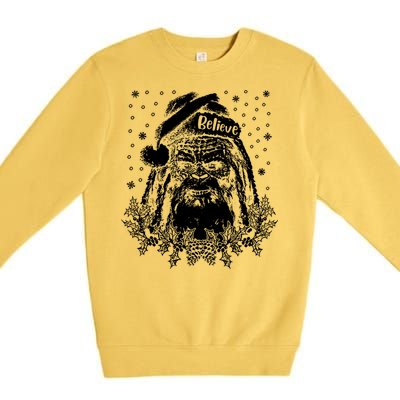 Bigfoot Santa Claus Premium Crewneck Sweatshirt