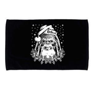 Bigfoot Santa Claus Microfiber Hand Towel