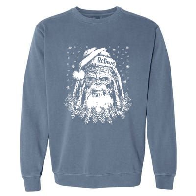 Bigfoot Santa Claus Garment-Dyed Sweatshirt