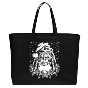 Bigfoot Santa Claus Cotton Canvas Jumbo Tote