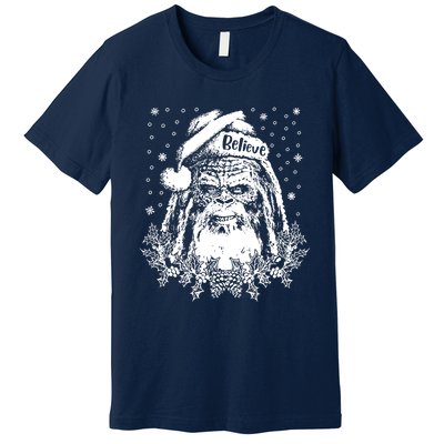 Bigfoot Santa Claus Premium T-Shirt