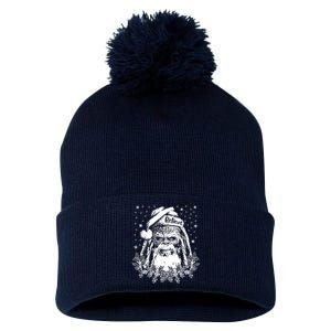 Bigfoot Santa Claus Pom Pom 12in Knit Beanie