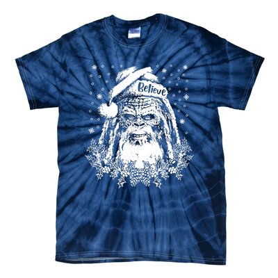 Bigfoot Santa Claus Tie-Dye T-Shirt