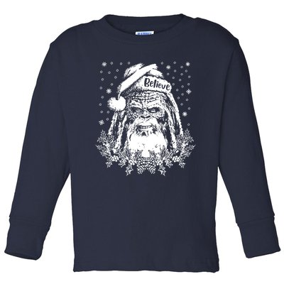 Bigfoot Santa Claus Toddler Long Sleeve Shirt