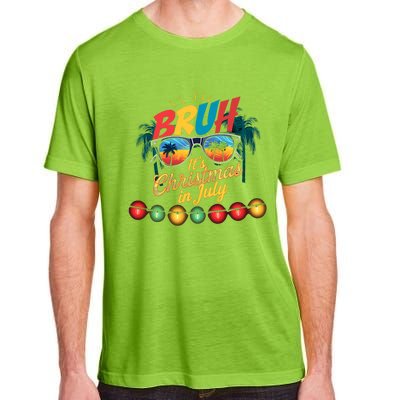 Bruh Santa Claus Sunglasses Beach Christmas In July Adult ChromaSoft Performance T-Shirt