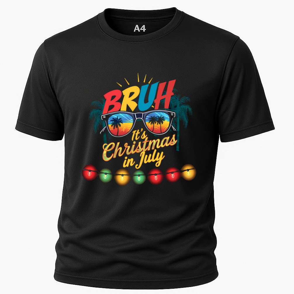 Bruh Santa Claus Sunglasses Beach Christmas In July Performance Shirt