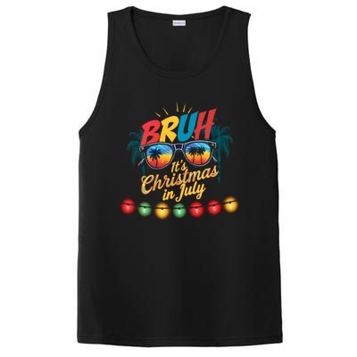 Bruh Santa Claus Sunglasses Beach Christmas In July PosiCharge Competitor Tank