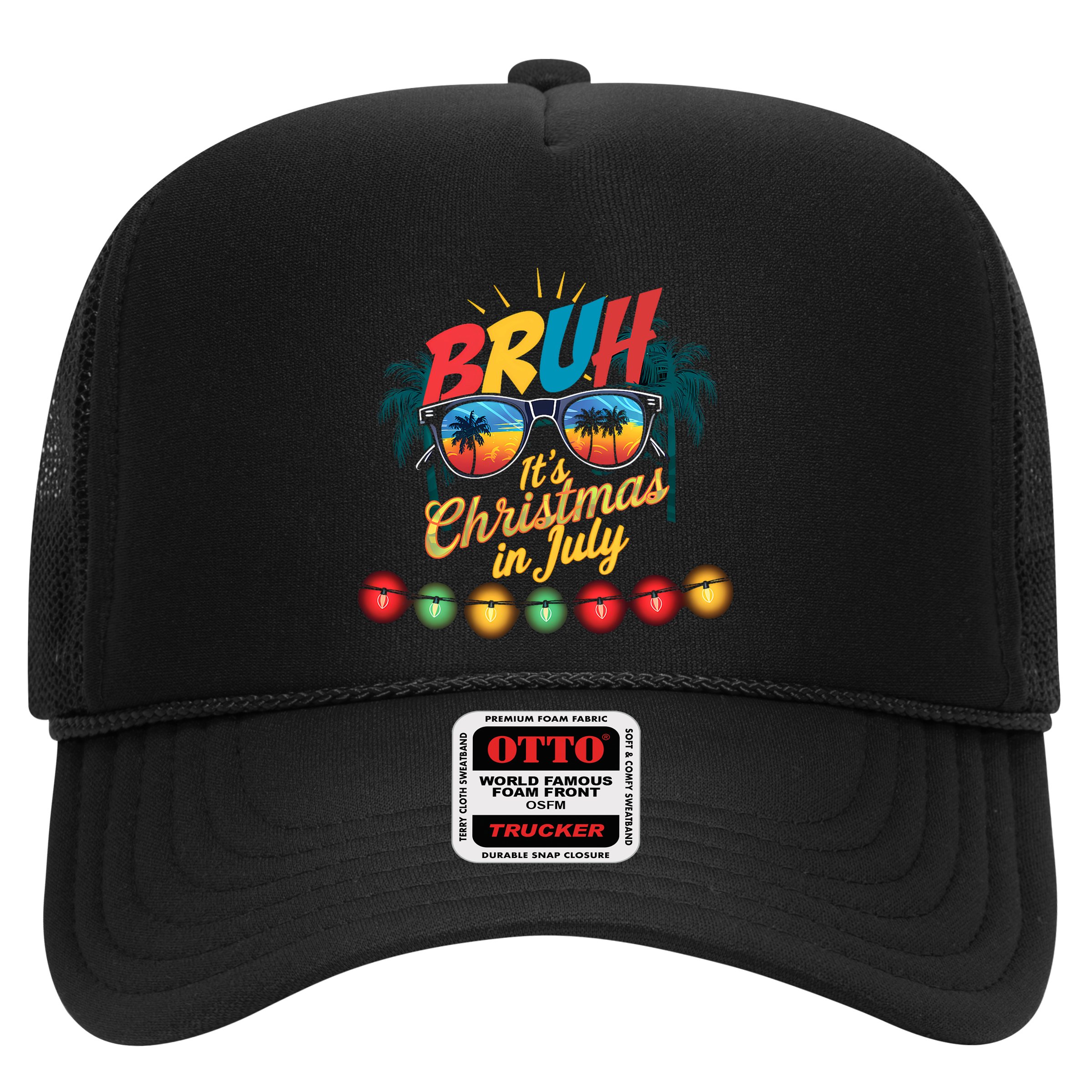 Bruh Santa Claus Sunglasses Beach Christmas In July Hat