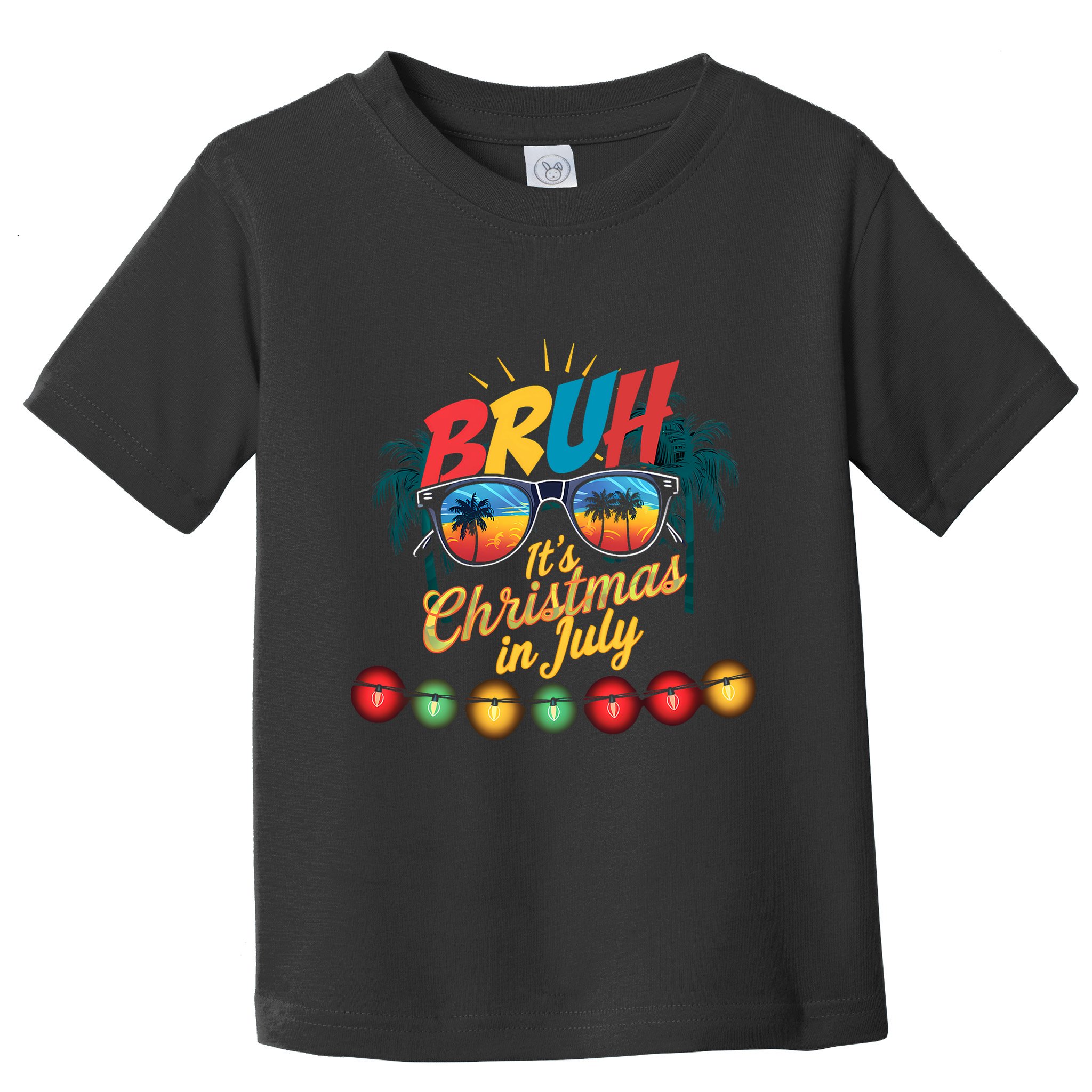 Bruh Santa Claus Sunglasses Beach Christmas In July Toddler T-Shirt