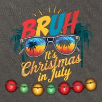 Bruh Santa Claus Sunglasses Beach Christmas In July Cotton Canvas Backpack