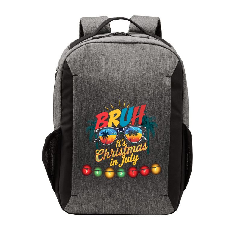 Bruh Santa Claus Sunglasses Beach Christmas In July Vector Backpack