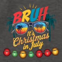 Bruh Santa Claus Sunglasses Beach Christmas In July Vector Backpack