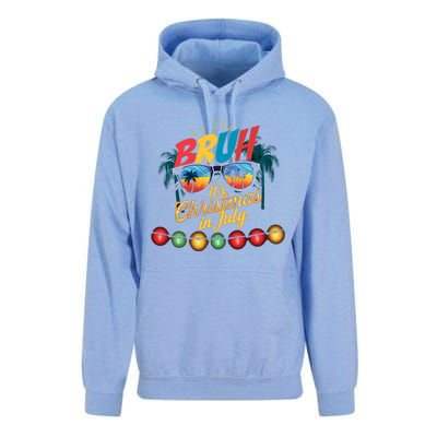 Bruh Santa Claus Sunglasses Beach Christmas In July Unisex Surf Hoodie