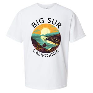 Big Sur California Beach Central Coast Retro Forest Camping Sueded Cloud Jersey T-Shirt