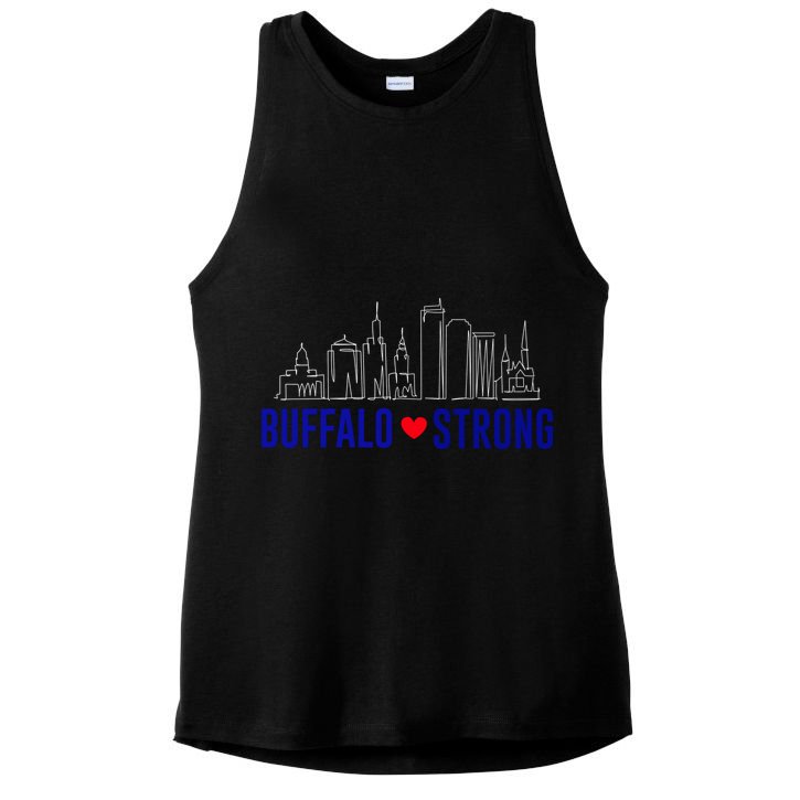 Buffalo Strong City Of Good Neighbors Pray For Buffalo Ladies PosiCharge Tri-Blend Wicking Tank