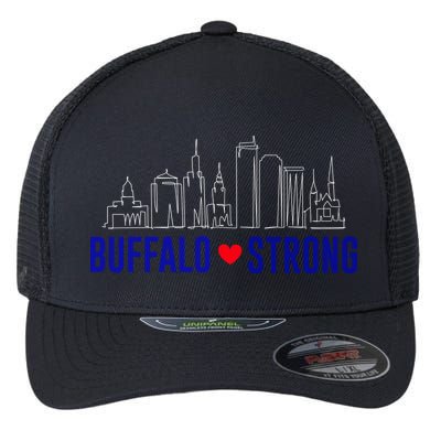 Buffalo Strong City Of Good Neighbors Pray For Buffalo Flexfit Unipanel Trucker Cap