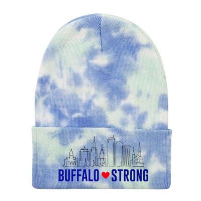 Buffalo Strong City Of Good Neighbors Pray For Buffalo Tie Dye 12in Knit Beanie