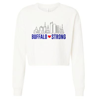 Buffalo Strong City Of Good Neighbors Pray For Buffalo Cropped Pullover Crew