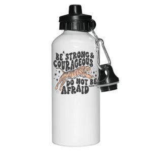 Be Strong Courageous Tiger Christian Religious Aluminum Water Bottle