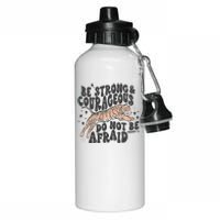 Be Strong Courageous Tiger Christian Religious Aluminum Water Bottle