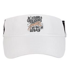 Be Strong Courageous Tiger Christian Religious Adult Drive Performance Visor