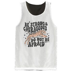 Be Strong Courageous Tiger Christian Religious Mesh Reversible Basketball Jersey Tank