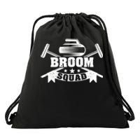 Broom Squad Curling Player Team Winter Ice Funny Curler Fan Gift Drawstring Bag