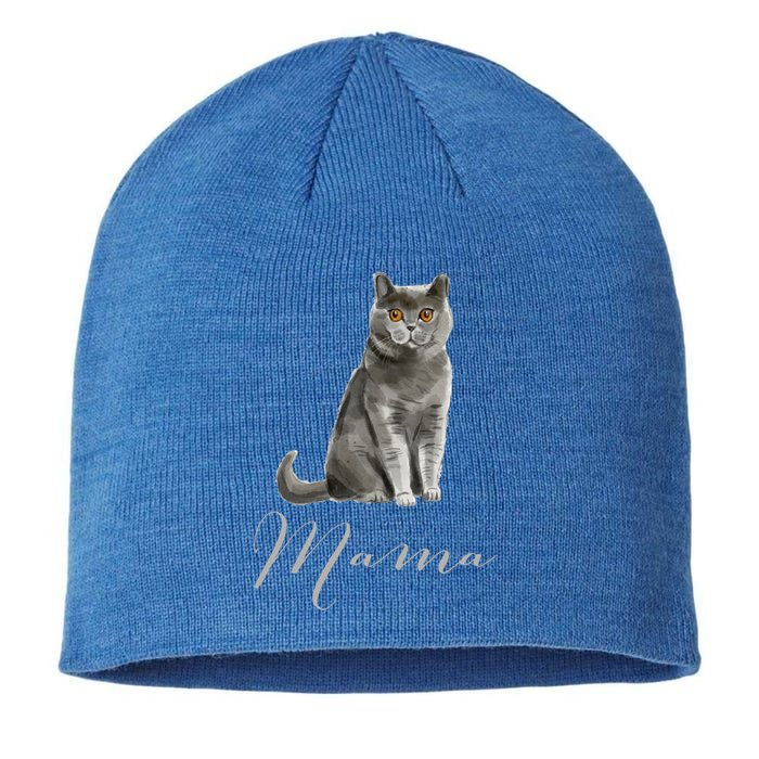 British Shorthair Cat Mama Cool Gift Cat Mom Cat Mama Present Gift Sustainable Beanie